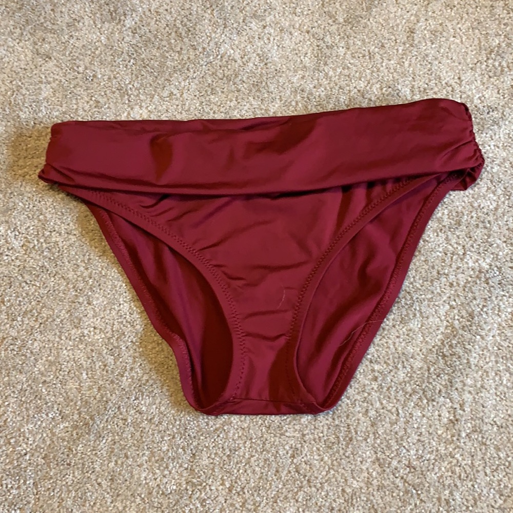 Becca burgundy swim bottoms